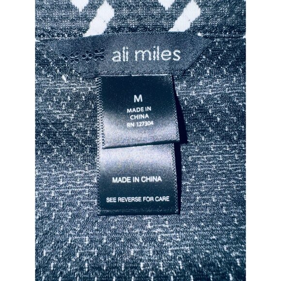 Ali Miles Womens Houndstooth Print Jacket Black White Peplem Hem Money Classic - Picture 7 of 10